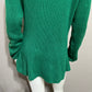 Lauren Ralph Lauren Green 100% Cotton Ribbed Waterfall Sweater Sz-XL