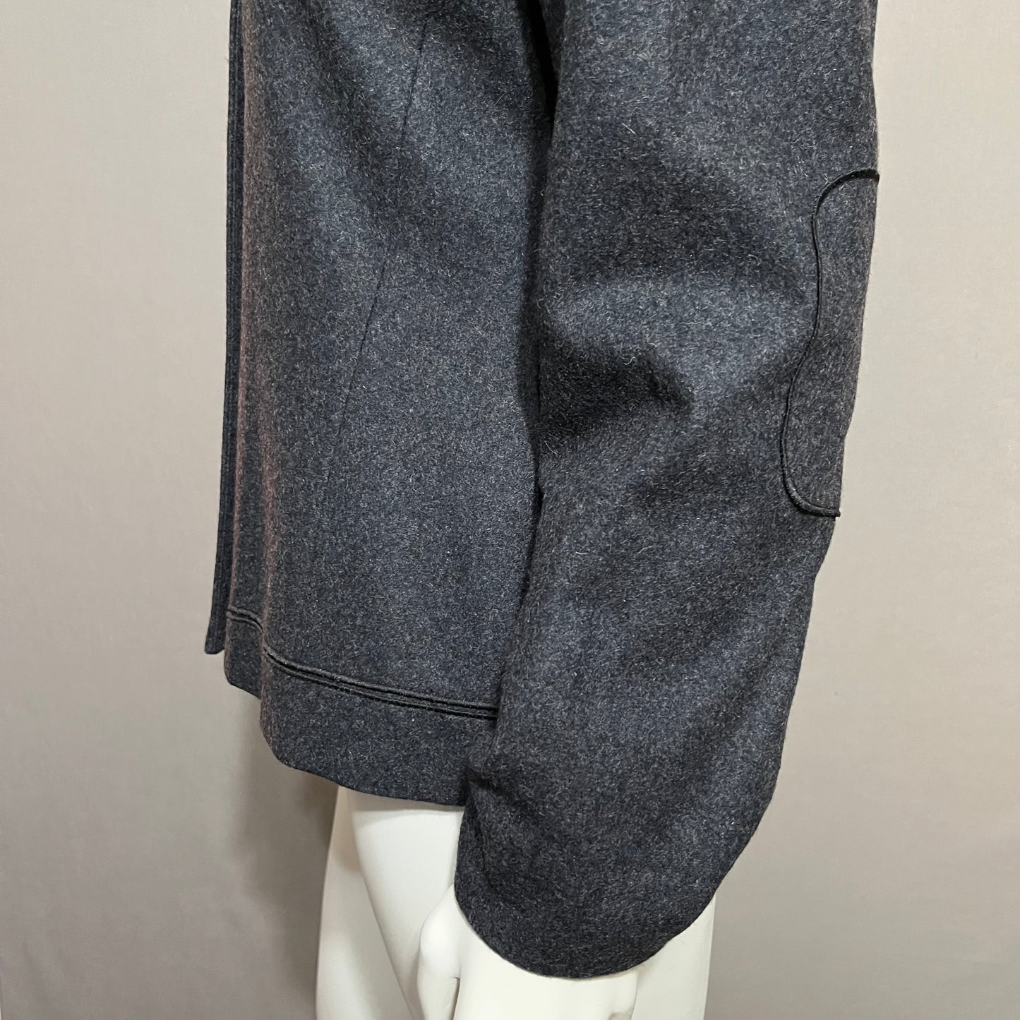 Harve Benard Dark Grey Wool Viscose Short Jacket Sz-8