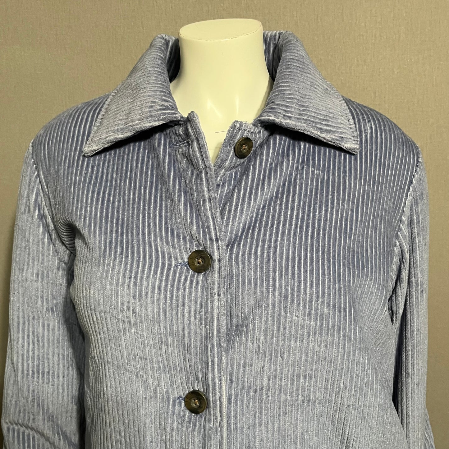 Vintage Blair Ribbed Blue Fleece Jacket Size Medium/Large