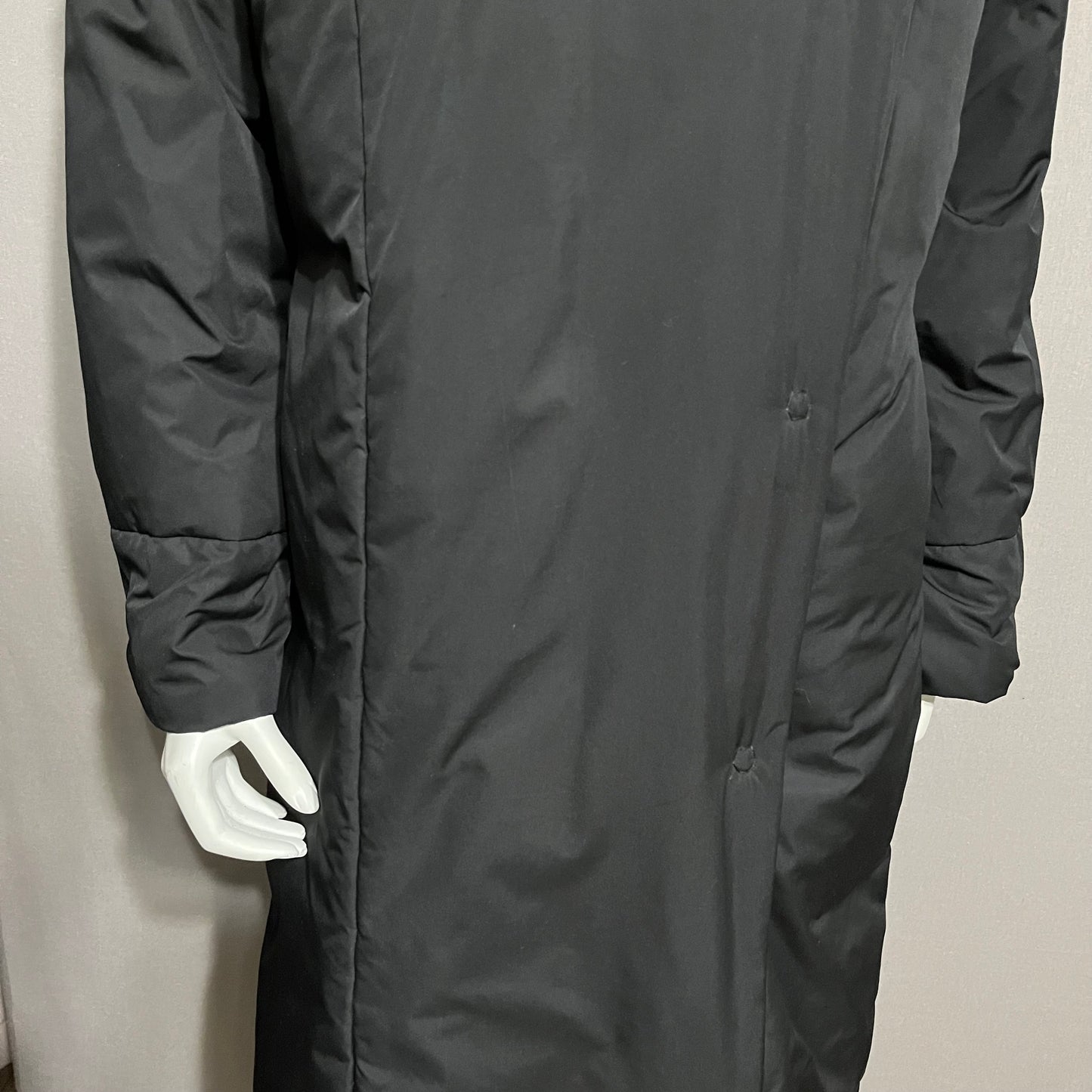 Gap Black Longline Puffer 75% Down Filled Winter Coat Sz-Small