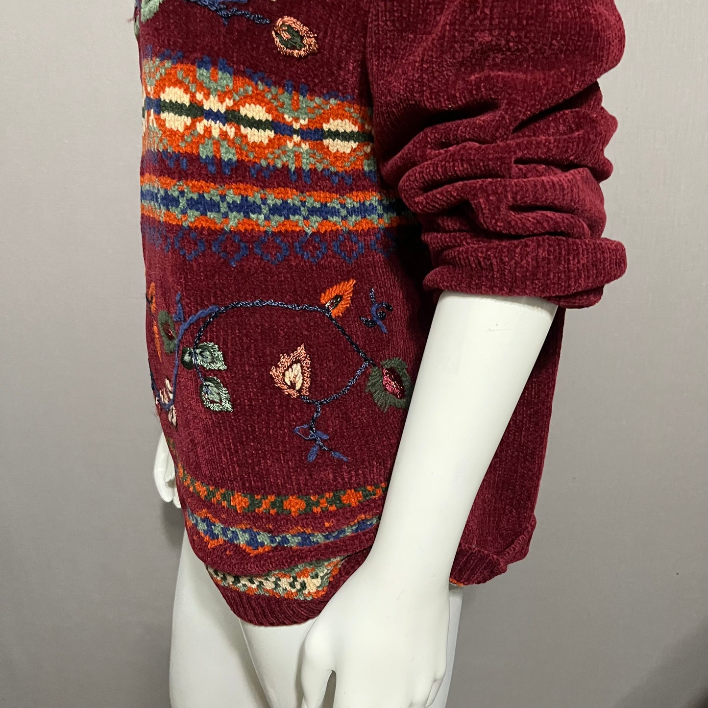 Vintage Carolyn Taylor Fall Themed Turtleneck Sweater Sz-Medium