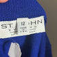 St. John Sapphire Wool & Silk Knit Skirt Sz-12
