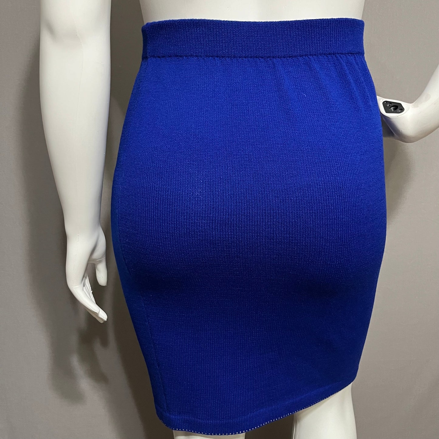 St. John Sapphire Wool & Silk Knit Skirt Sz-12