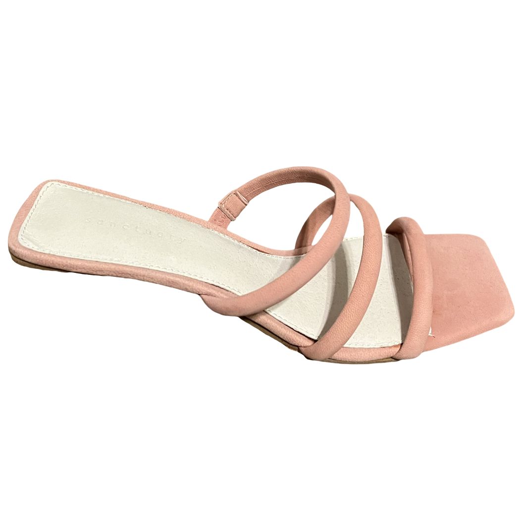 Sanctuary Pink Genuine Leather Open Toe Sandals Sz-8