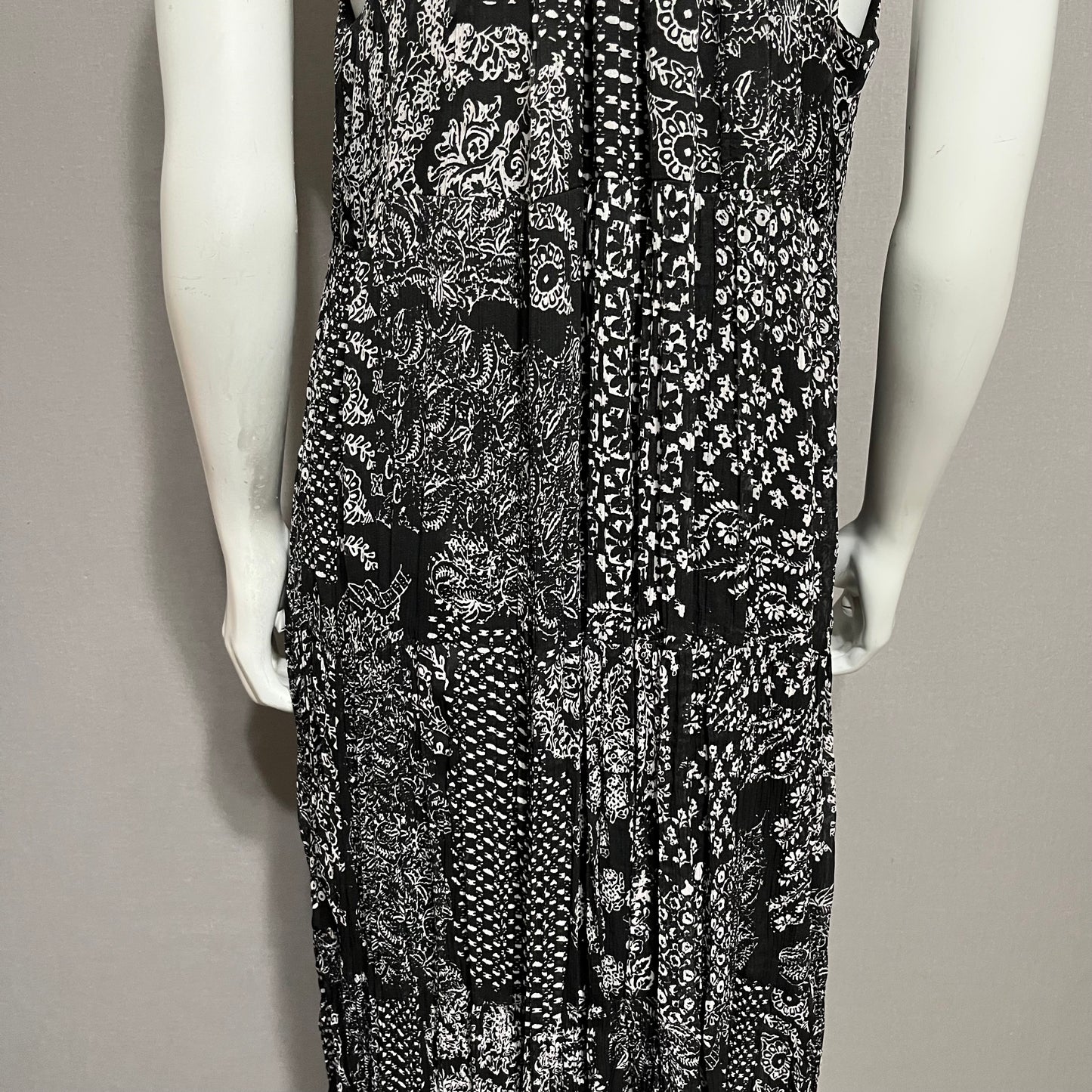 Karen Kane Black Printed Boho Flowy Dress Sz-Large