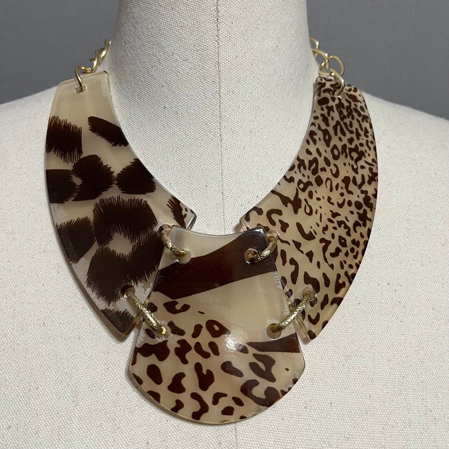 Statement Cheetah Print Necklace