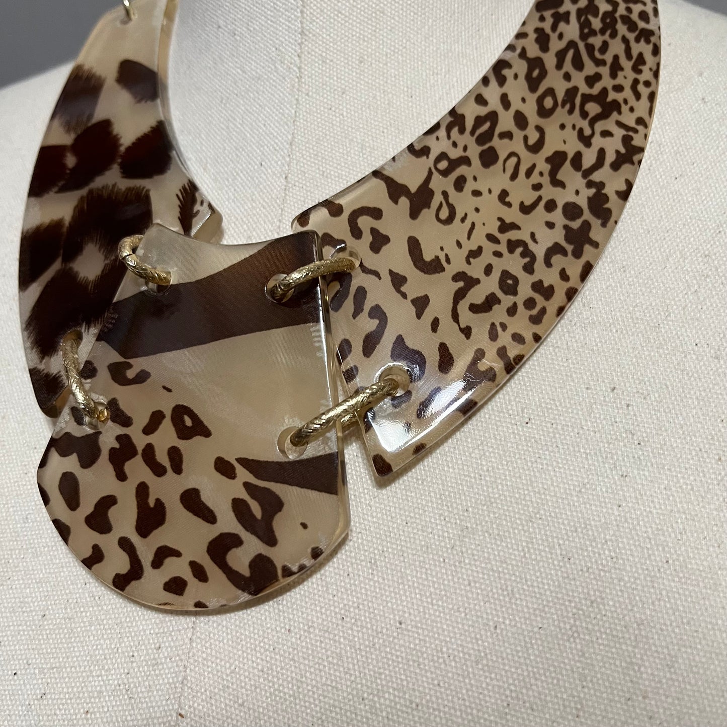 Statement Cheetah Print Necklace