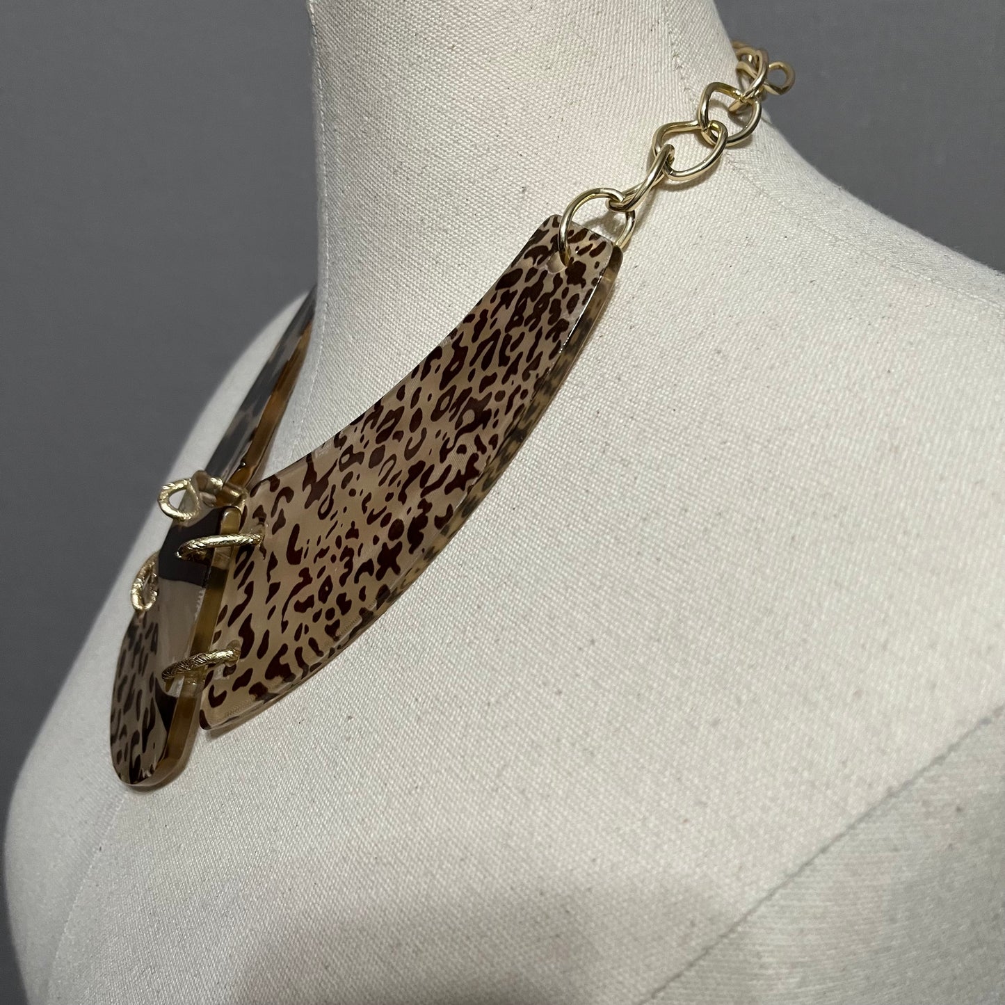 Statement Cheetah Print Necklace