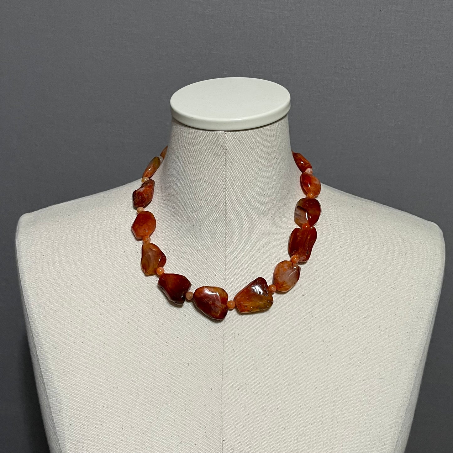 Orange Beaded Necklace