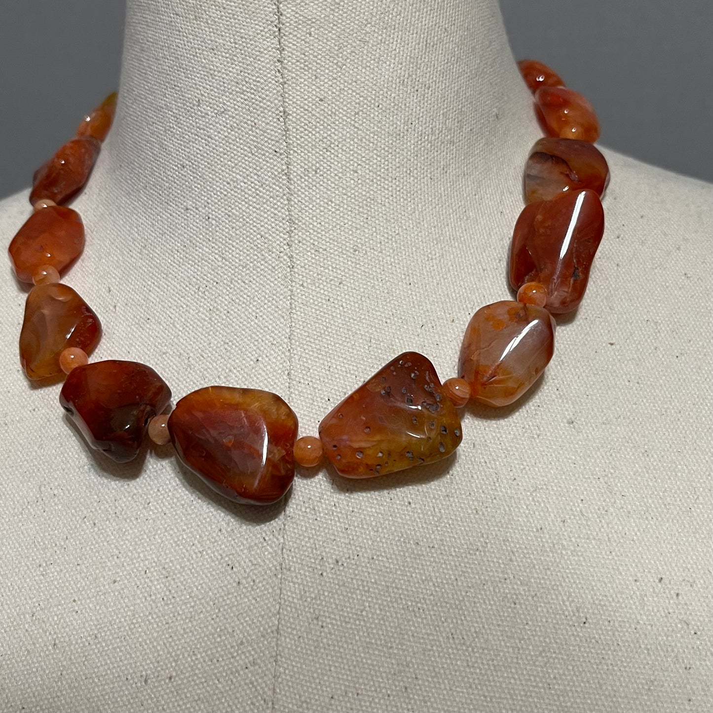 Orange Beaded Necklace