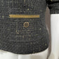 Tahari Black With Gold Metallic Tweed Blazer Sz-10 #34