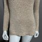 Doncaster Cotton Blend Gold Sparkly V-Neck Sweater Sz-Small