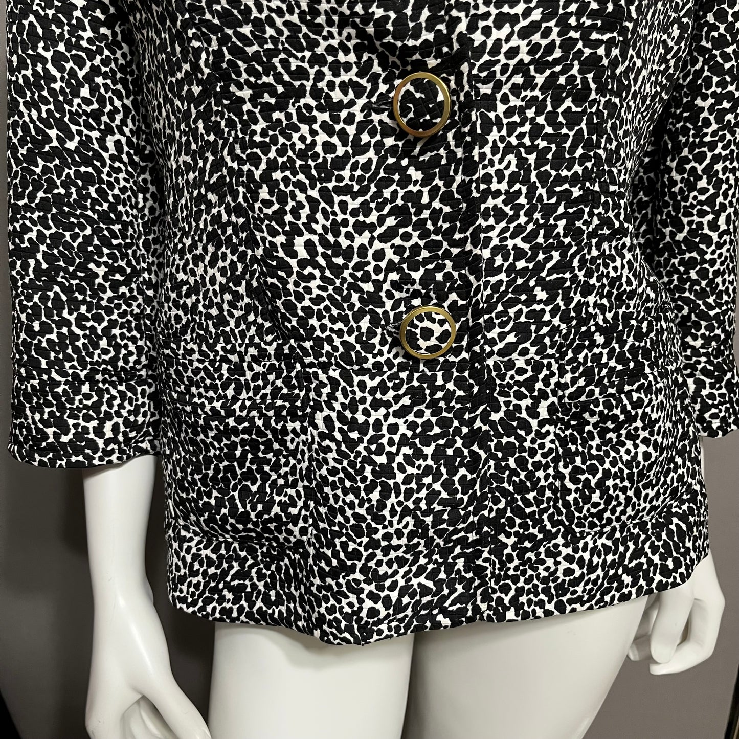 Carole Little Black | White Printed Blazer Size- Large #26