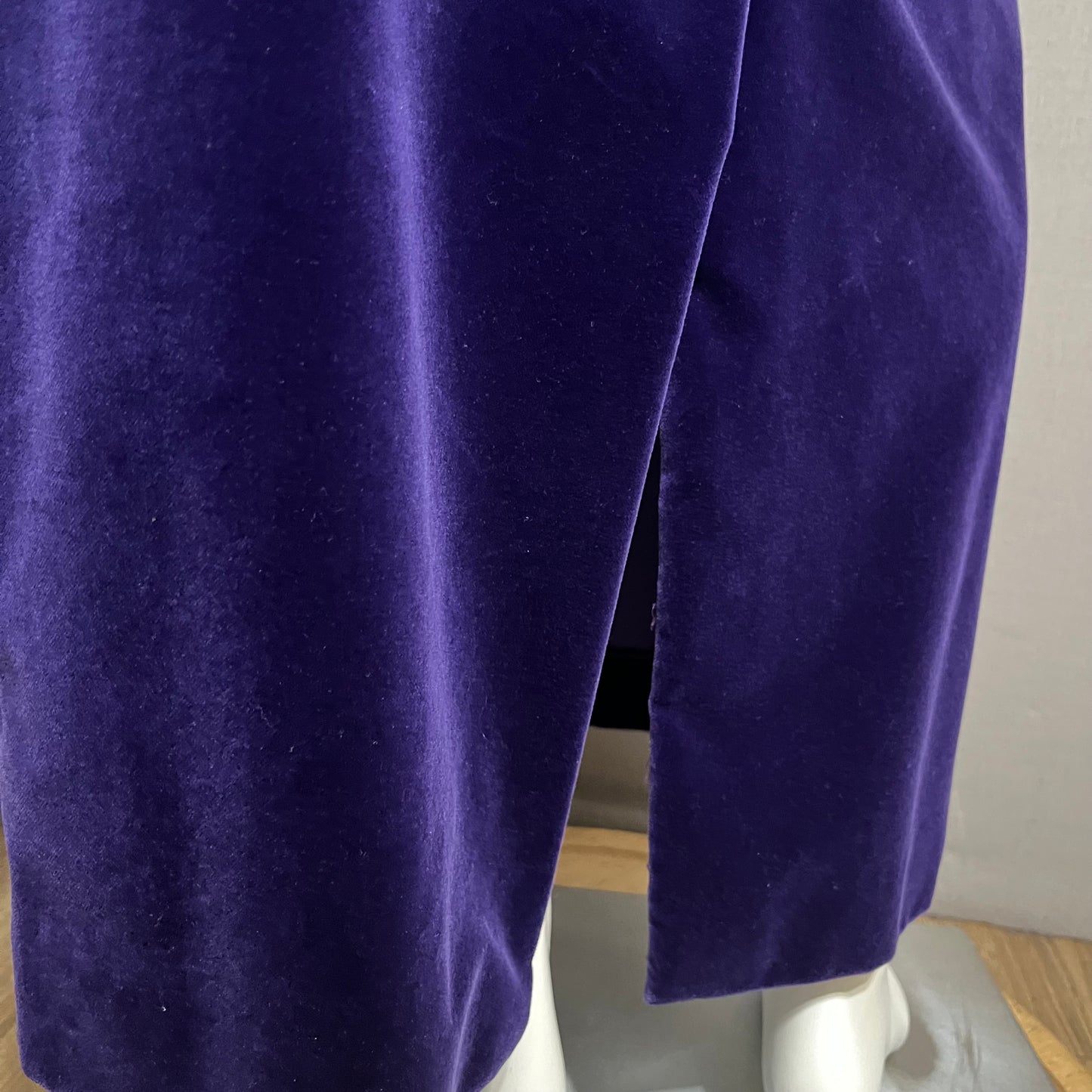 Watters Vintage Velvet Purple 100% Cotton 2 Pc Skirt Set Sz-18