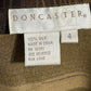 Doncaster 100% Silk Brown Red Tan Striped Colorblock Skirt Sz-4
