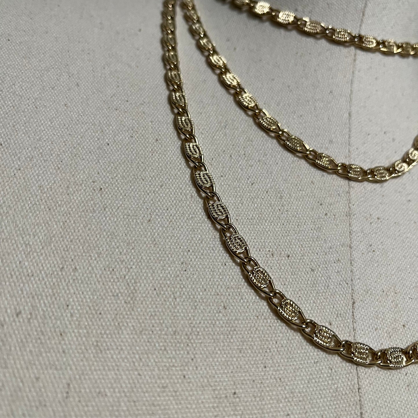 Monet Gold S -shaped  Long Chain Necklace