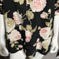 Alfred Dunner Black Floral Button Front Blouse Sz-18