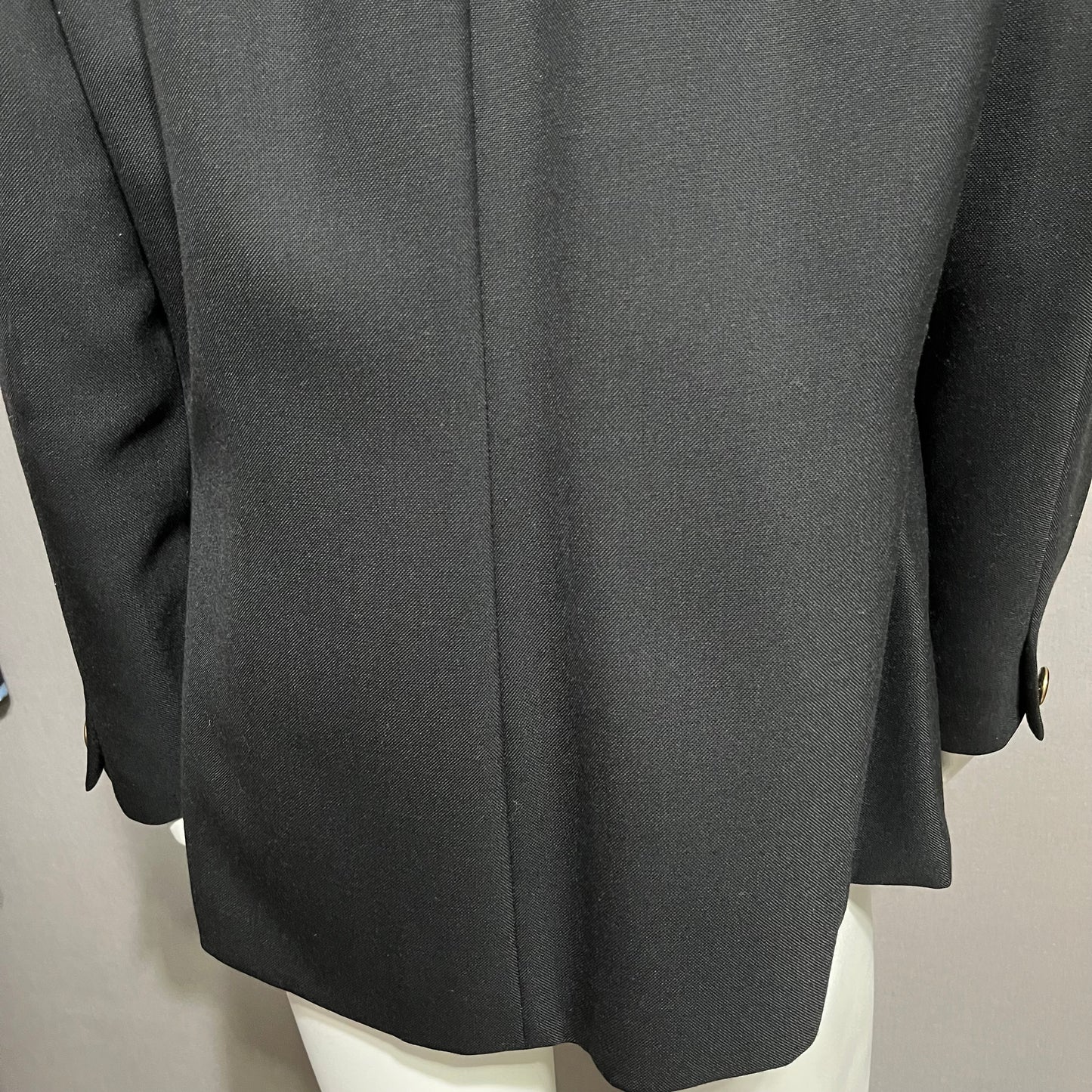 Orvis Black Worsted Wool Blend Career Unisex Blazer Sz-12