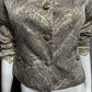 Peck & Peck Gold Shimmer Metallic Cropped Jacket Sz-6