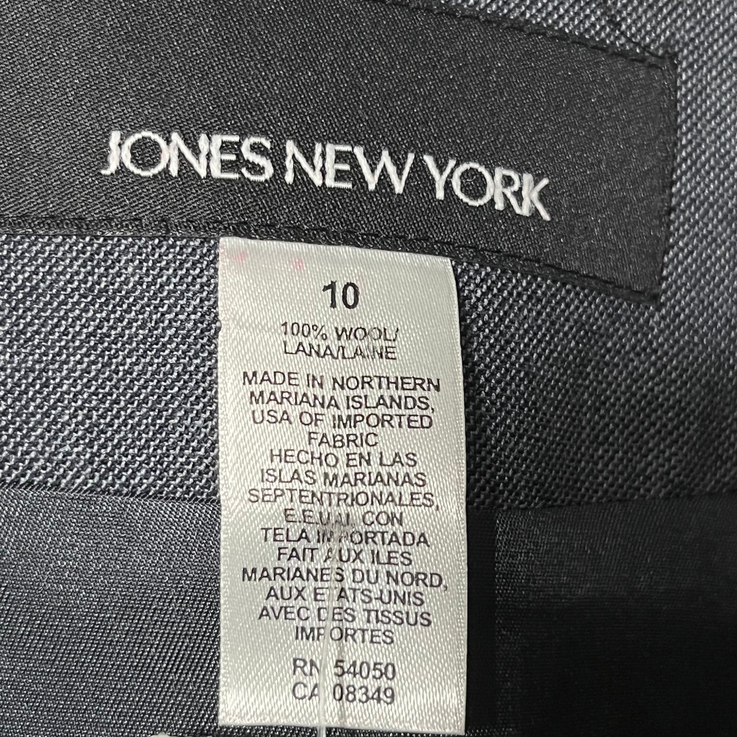 Jones New York 100% Wool Gray Lightweight Career Blazer Sz-10