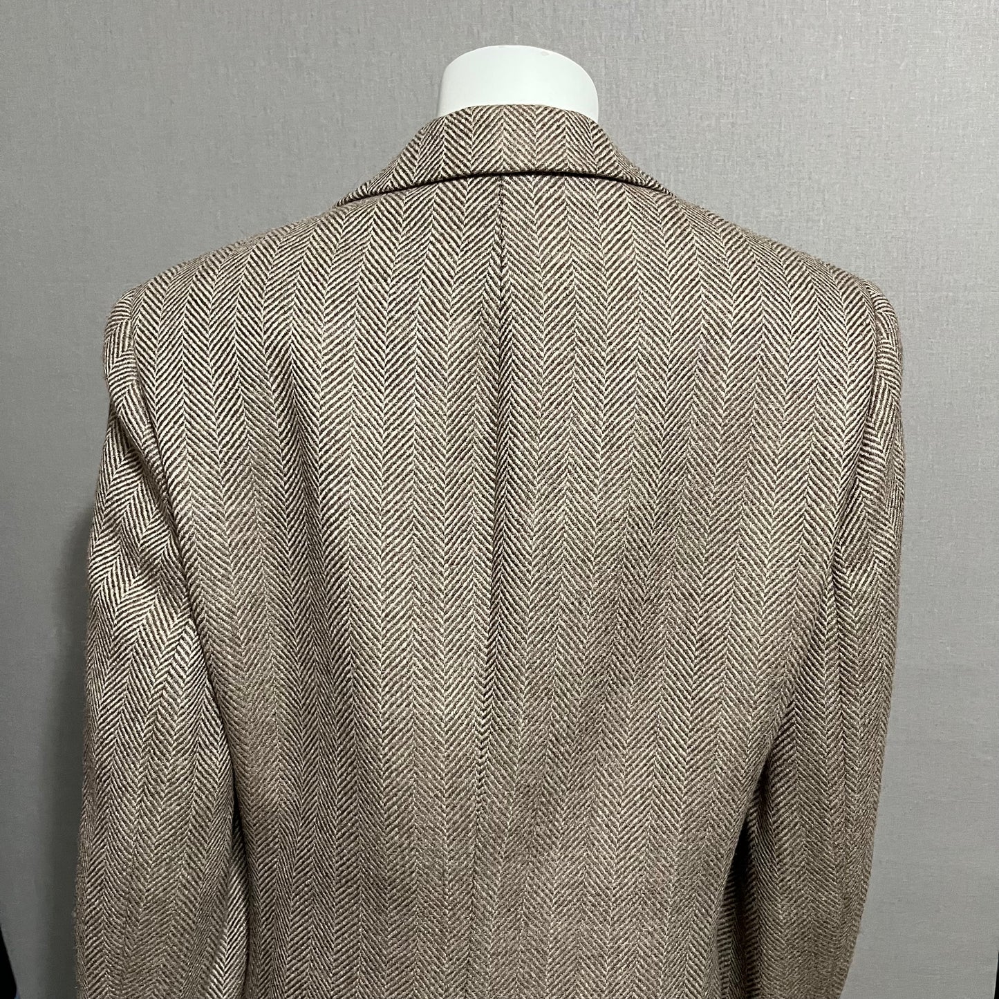 Vintage Jones New York 100% Lana Wool Herringbone Blazer Sz-10