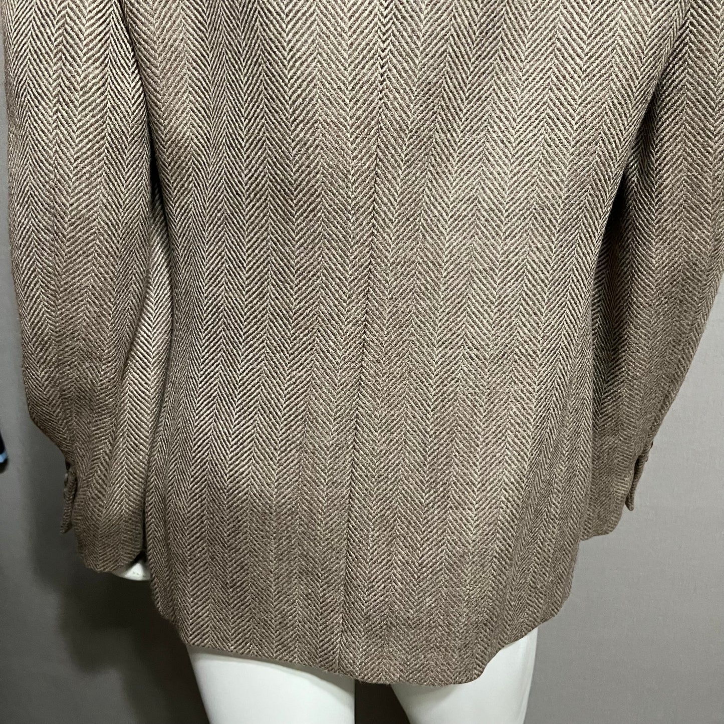 Vintage Jones New York 100% Lana Wool Herringbone Blazer Sz-10