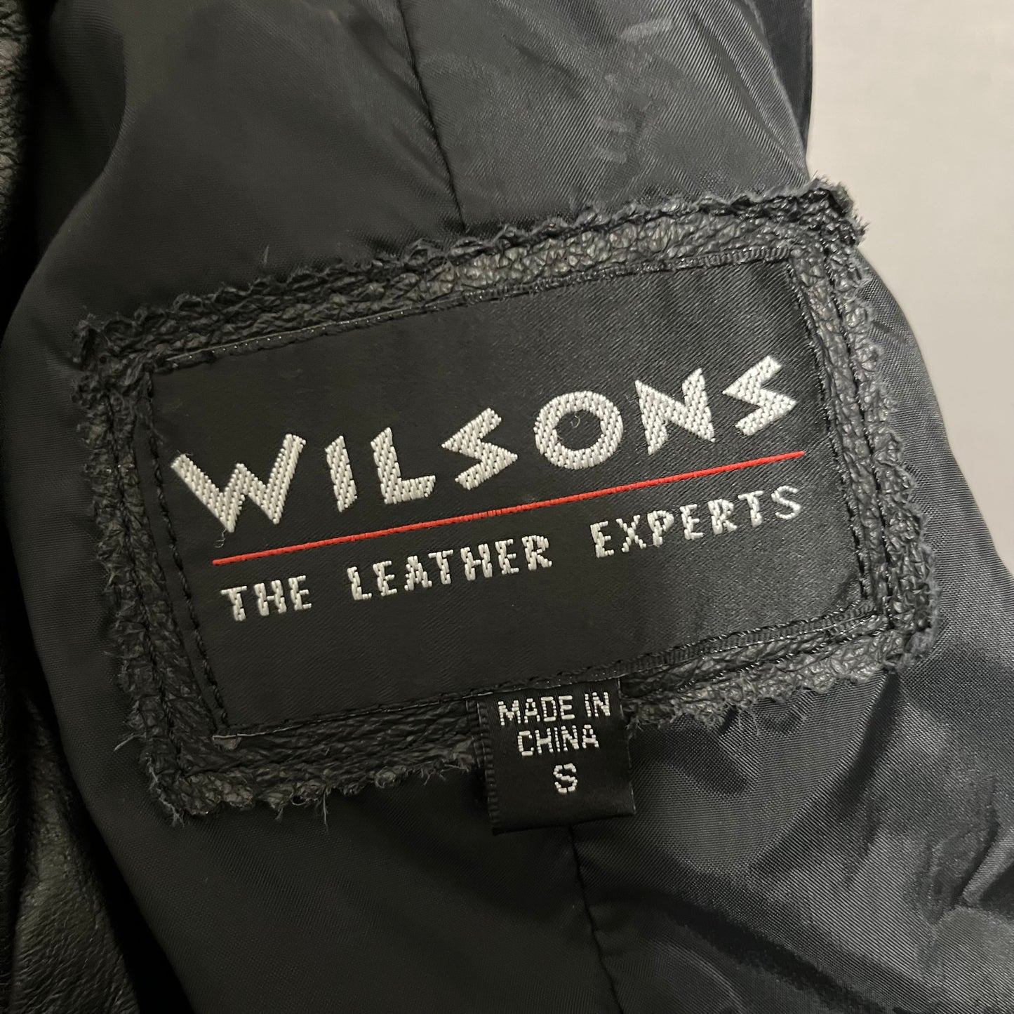 Wilson’s Black Leather Motorcycle Cropped Jacket Sz-Small