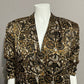Vintage Austin Reed 100% Silk Brown | Black | Gold  Floral Blazer Sz-10