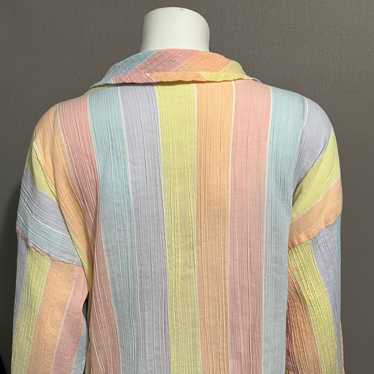 Joseph Pastel Colored Stripe Artsy Top Sz- Medium Large