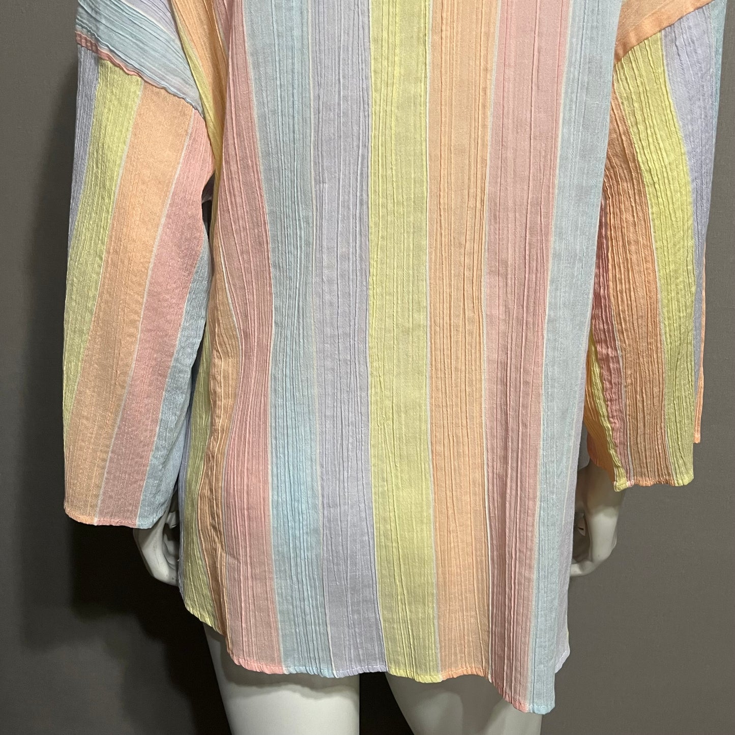 Joseph Pastel Colored Stripe Artsy Top Sz- Medium Large