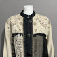 Vintage Flashback Linen | Cotton Black | Tan Jacket Sz-Medium