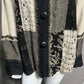 Vintage Flashback Linen | Cotton Black | Tan Jacket Sz-Medium