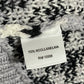 Worth 100% Wool Gray Cream Black Sleeveless Turtleneck Sz-Small/Medium