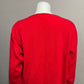 Vintage Agenda 100% Cotton Red Nautical Gold Button Cardigan Sz-Medium