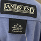 Lands End 100% Cotton Light Blue Button Front Maxi Dress/Duster Sz-Large (14-16)