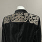 WHBM Black Velvet Gold Embroidery Blazer Size-12