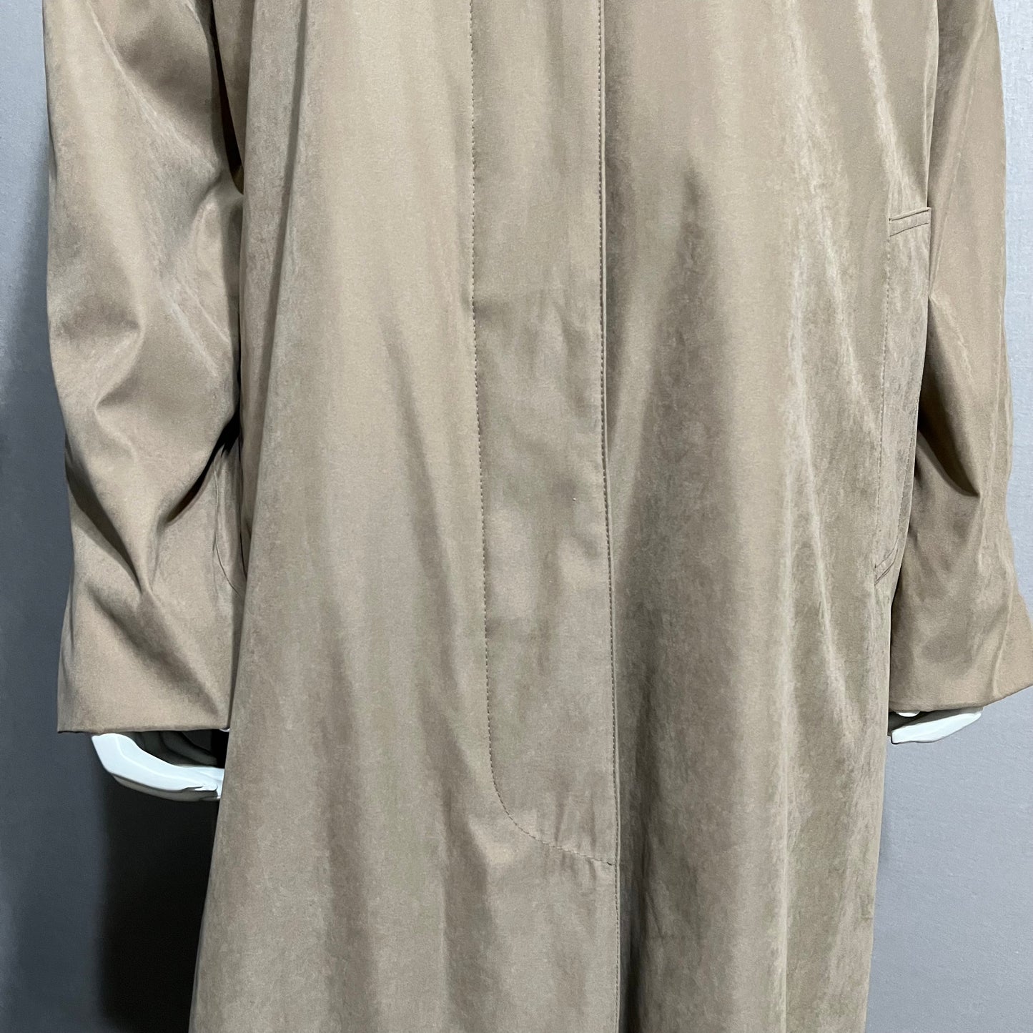 Vintage London Fog Brown Longline Hooded Trench Jacket Sz-8 Runs Big!