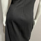 Cache Black Ponte Knit With Gathered Waist Brown Gold Accents Dress Sz-10