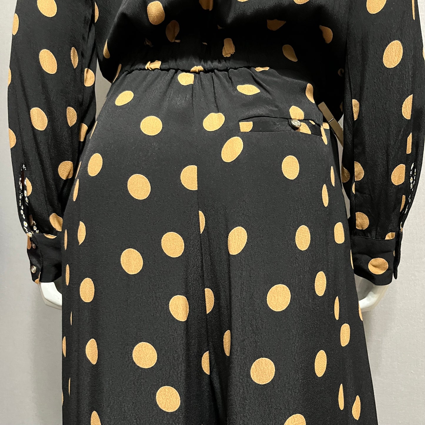 Anthropologie Loveland Wide-Leg Polka Dot Jumpsuit Sz-12