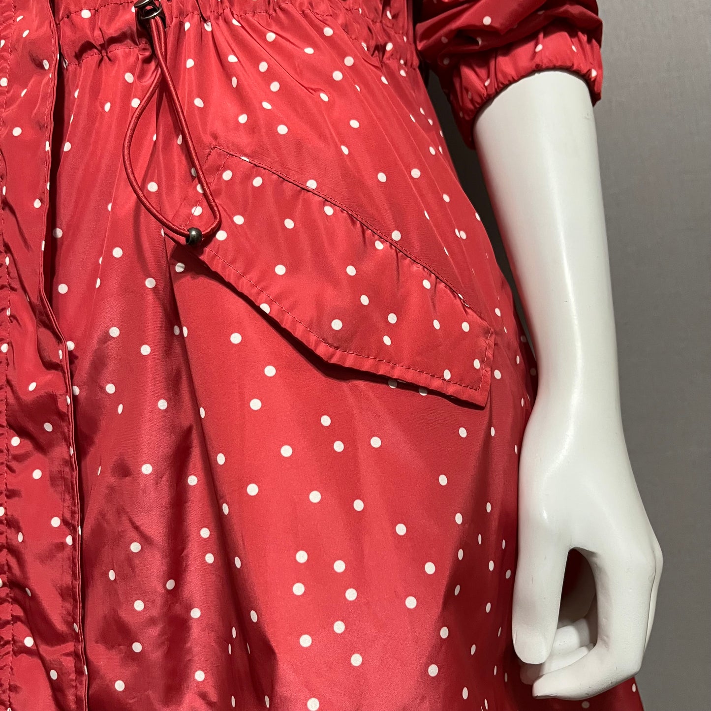 Torrid Red Polka Dot Nylon Rain Jacket Sz-0