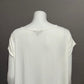 Banana Republic White Sheer Cowl Neck T-Shirt Sz-XL