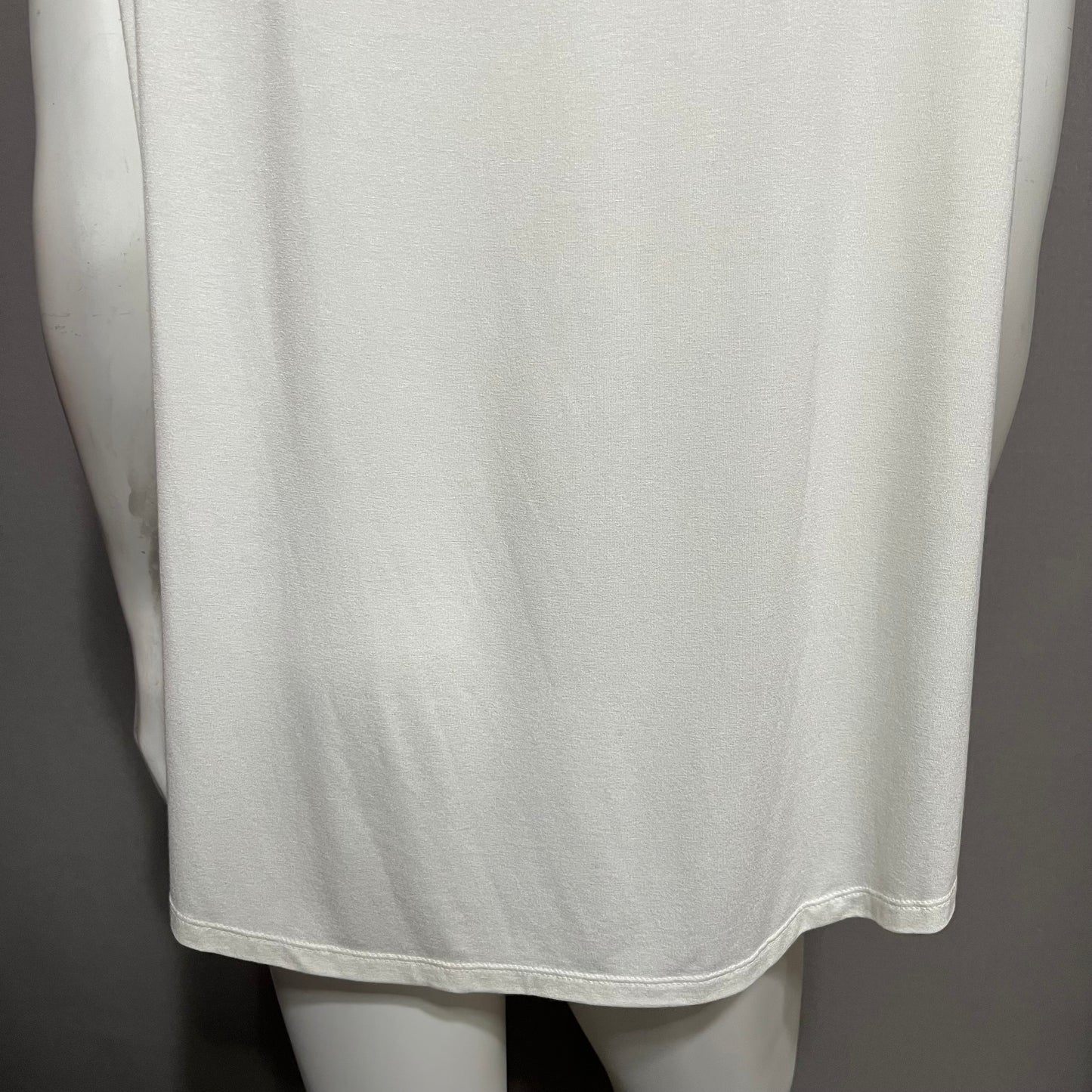 Banana Republic White Sheer Cowl Neck T-Shirt Sz-XL