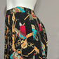 Vintage Alfred Dunner Chain & Belt Pleated Skirt Sz-14