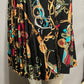 Vintage Alfred Dunner Chain & Belt Pleated Skirt Sz-14