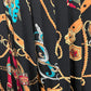 Vintage Alfred Dunner Chain & Belt Pleated Skirt Sz-14
