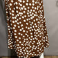 Vintage Helen Blake Brown With Polka Dot Dress Sz-6 (Small)