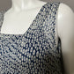 Eileen Fisher Blue Circle Print 100% Silk Dress Sz-Medium