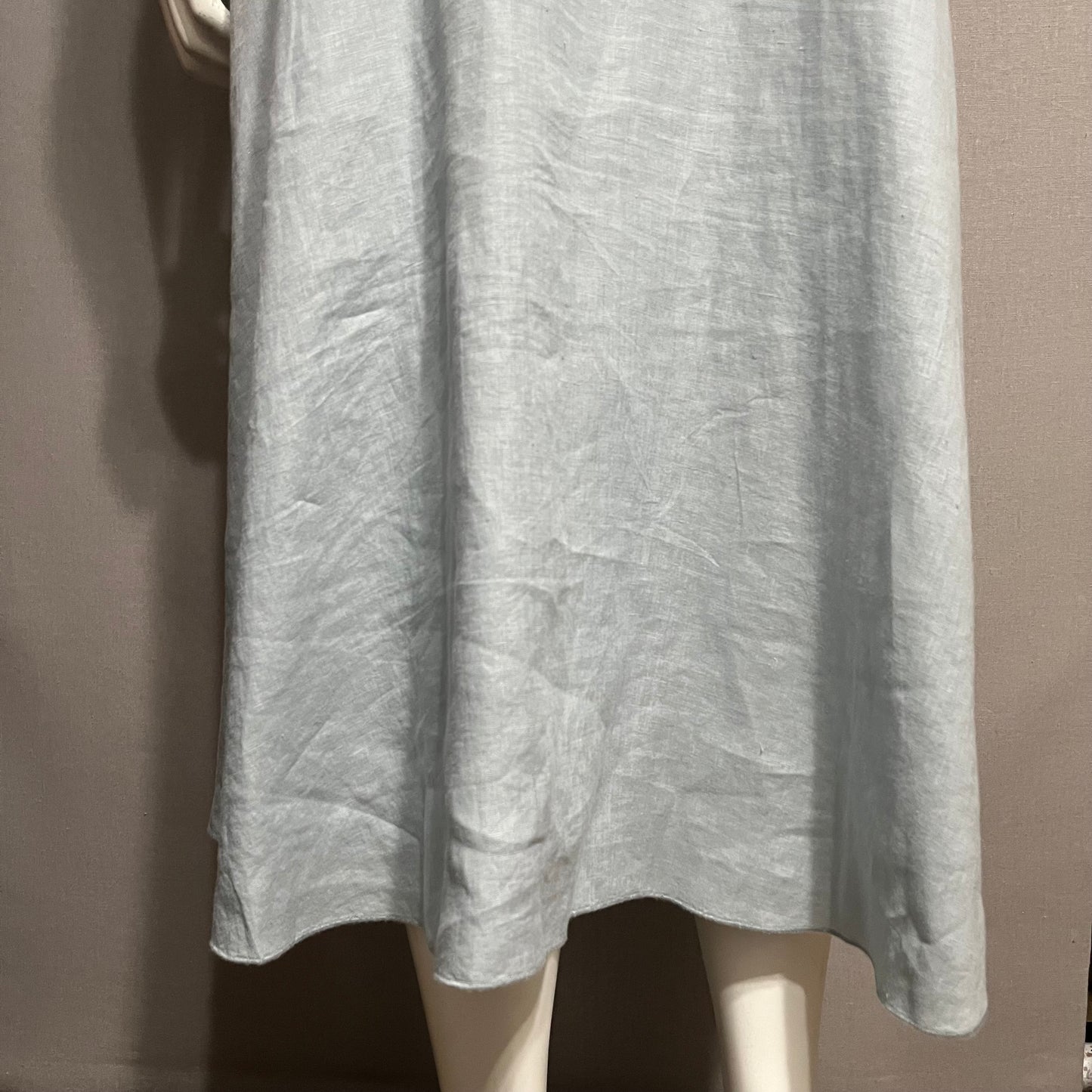 Eileen Fisher Light Blue 100% Linen Dress Sz-Medium