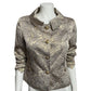 Peck & Peck Gold Shimmer Metallic Cropped Jacket Sz-6