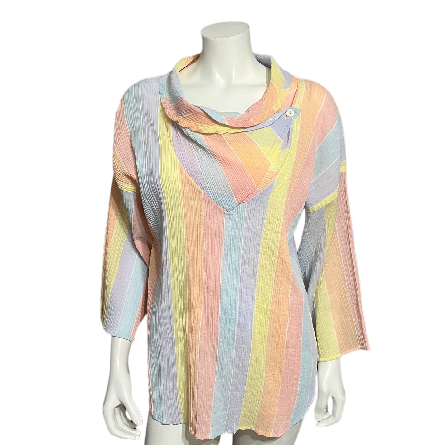 Joseph Pastel Colored Stripe Artsy Top Sz- Medium Large